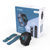 Fitbit Versa 4 Bundle (con Correa Deportiva) Reloj Inteligente de Fitness con GPS Integrado y hasta 6 días de duración de la batería, Compatible con Android e iOS.