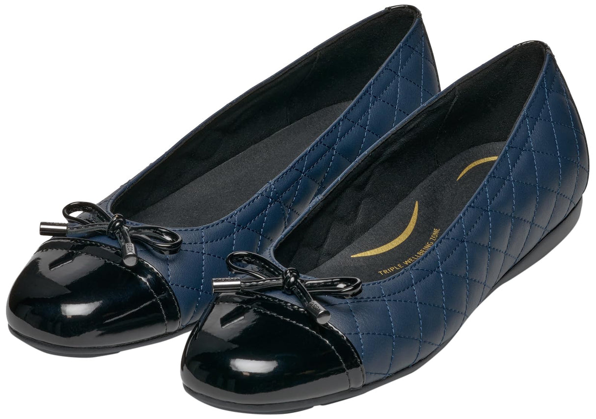 Geox D Annytah B, Ballet Flat Mujer, Azul Marino, Negro, 36 EU