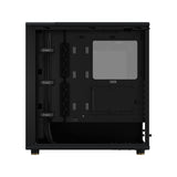 Fractal Design North Charcoal Black Tempered Glass Dark - Frente de Madera de Nogal - Panel Lateral de Vidrio - Incluye Dos Ventiladores Aspect PWM de 140 mm - Puerto USB Tipo C