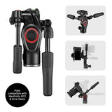 Manfrotto Befree 3-Way Live Advanced - Trípode y Cabezal de Aluminio para Cámaras y Videocámaras de hasta 6 kg, Ultracompacto - Accesorio para la Creación de Contenidos, Fotos y Videos