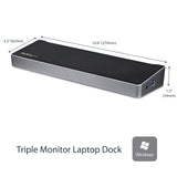 StarTech.com Docking Station USB 3.0 2x DisplayPort y HDMI 4K para 3 Monitores - Hub 5x USB-A (1x Fast Charge) - Audio de 3.5mm - Red GbE - Replicador de Puertos USB-A - Mac y Windows (USB3DOCKH2DP)