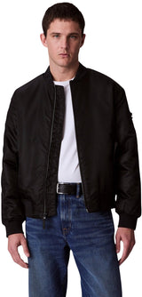 Calvin Klein Cazadora bomber Hombre Jeans Hero con cremallera, Negro (Black), M