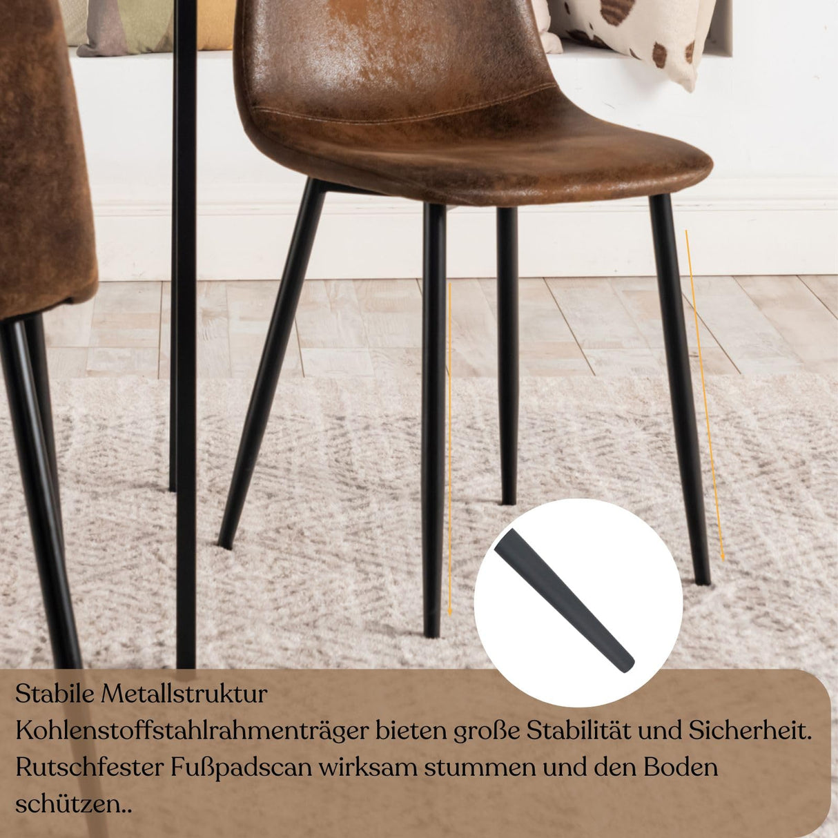 FurnitureR Silla de peluquería/salón - Altura Ajustable, Giratorio, Marrón imitación Terciopelo, Estructura en Cruz de Metal, Hidráulica? No, Asiento Base clásico