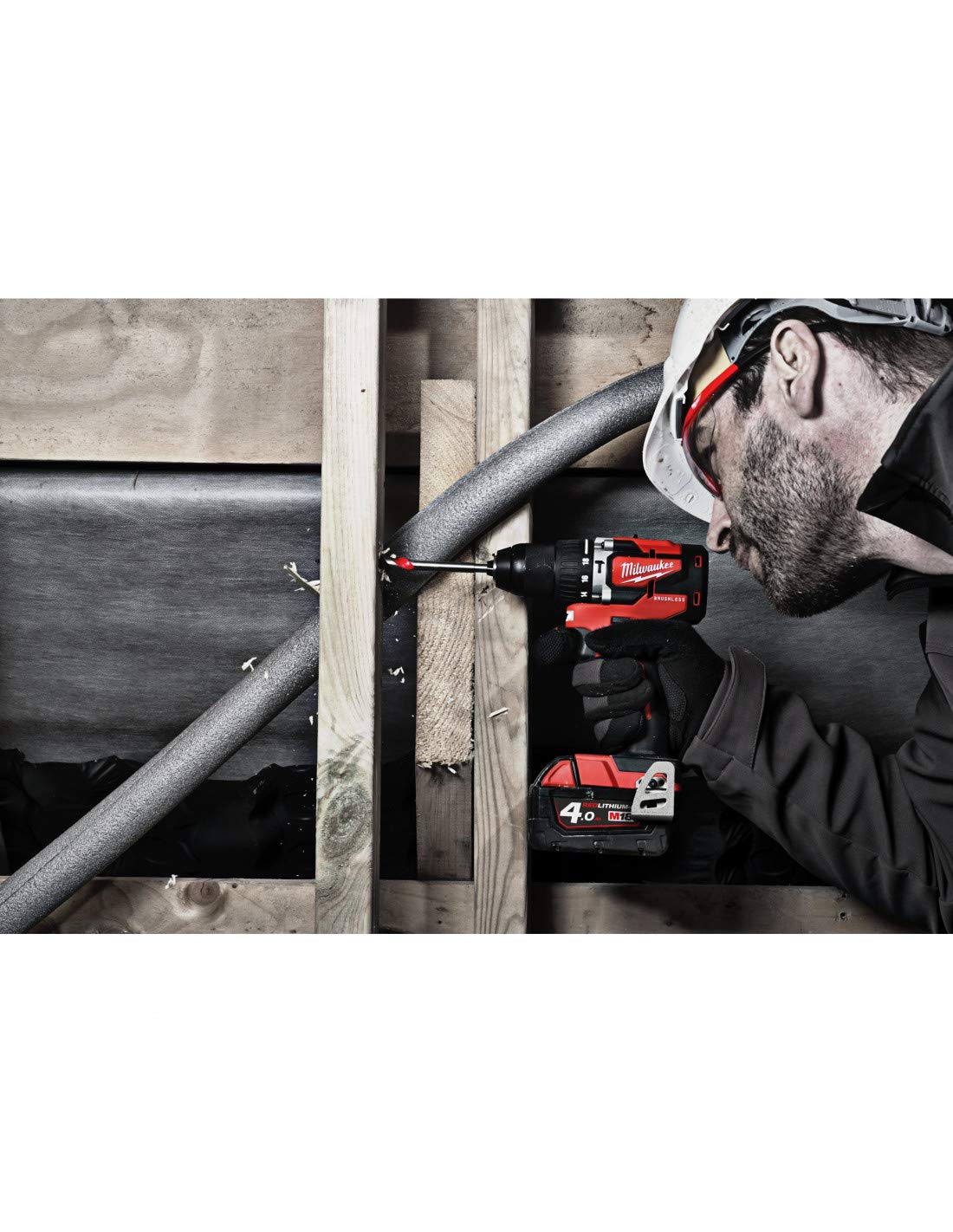 Milwaukee 4933464558 M18 CBLPD-502C - Taladro percutor (18 V, 5,0 Ah, sin escobillas)