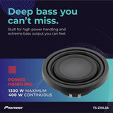 PIONEER TS-Z10LS4 | Subwoofer Superficial Serie Z de 25 cm (1300 W) 4 ohmios Bobina de Voz única