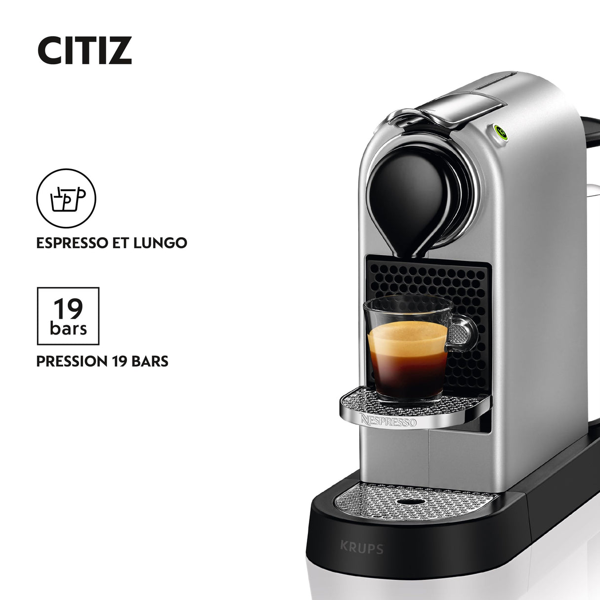 Nespresso Krups Citiz - Cafetera de cápsulas YY4118FD