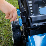 Cecotec Cortacésped de Gasolina Terrenator 2700.41 Total Z. Motor de 144cc, 2,4kW y 3,2CV, Cuerpo de Acero 41cm, Cambio de Altura Sistema Z-Tech, Corte, Recogida y Mulching, Ruedas Traseras XL