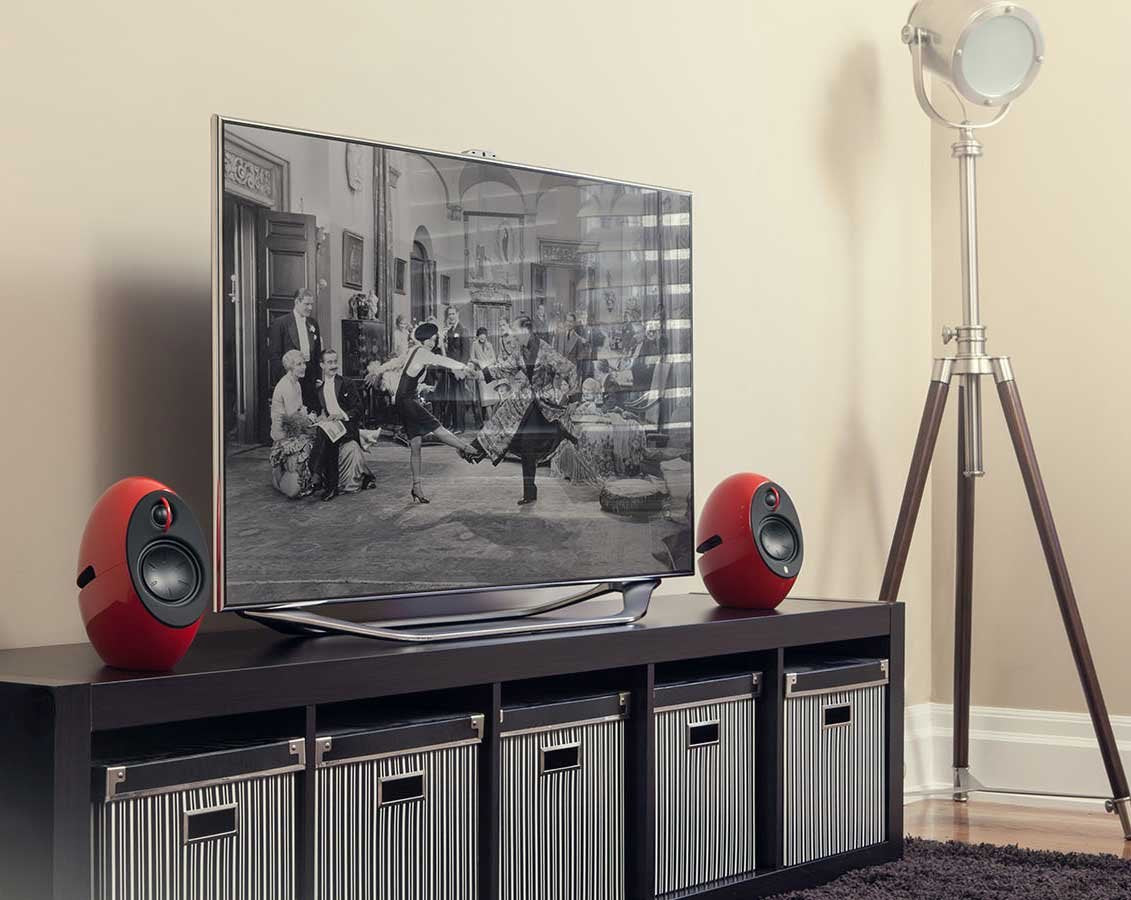 Edifier E25HD Luna Eclipse - Altavoces Bluetooth 4.0 con Mando a Distancia, Color Rojo