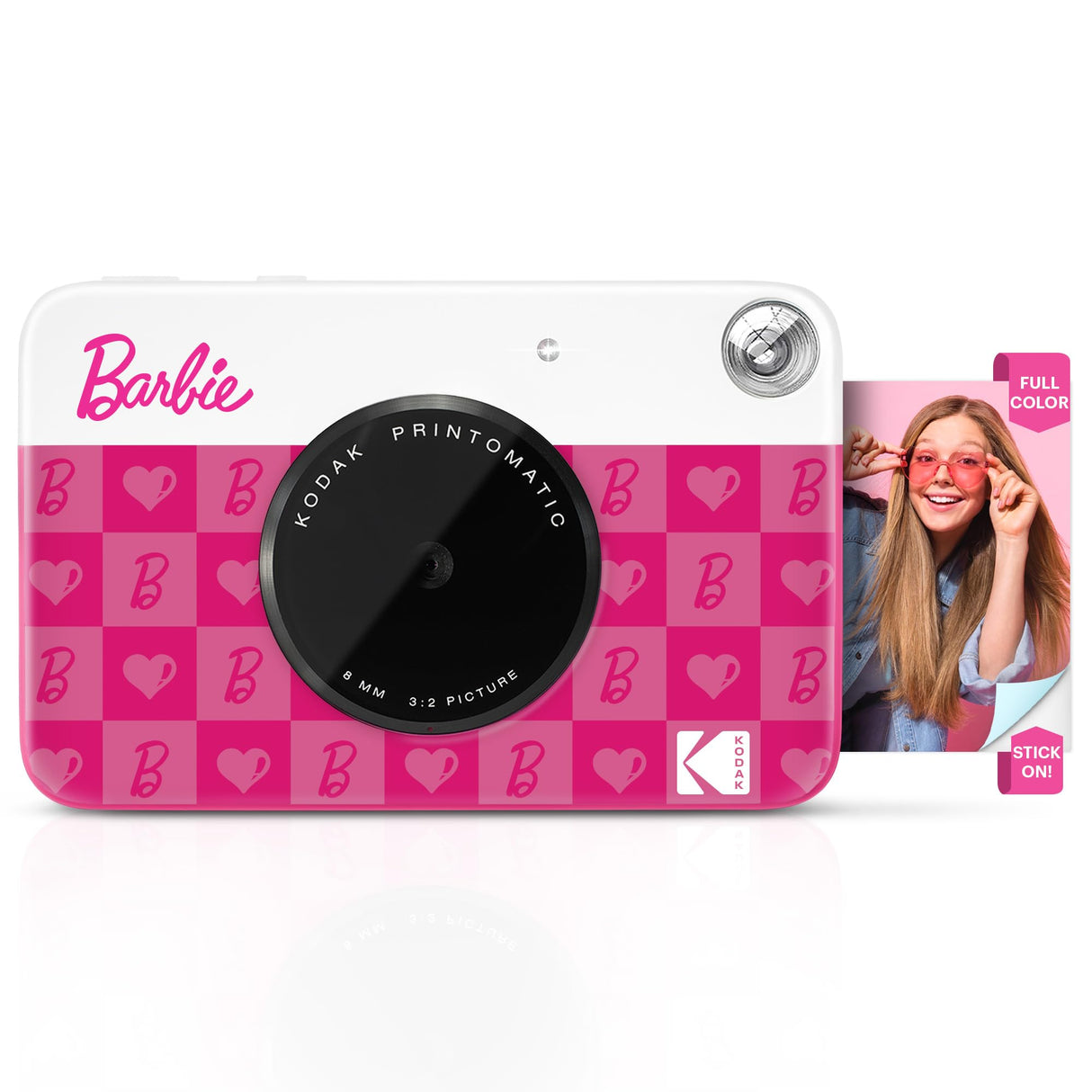 KODAK Barbie x Printomatic Cámara Digital a Color – Cámara Portátil Barbie 5MP Imprime Fotos Coloridas 2x3” Autoadhesivas – Estilo Icónico