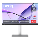 BenQ MA270S 27" 5K 5120x2880 Monitor Nano Gloss para Creadores Mac, Thunderbolt 4 96W/15W, Color Mac, Daisy Chain, KVM, Control de Brillo y Volumen, Ajuste de Altura e inclinación, Gama P3