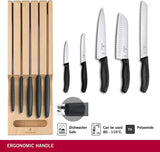 Victorinox Juego de 3 Cuchillos para Verduras, inoxidables, Aptos para lavavajillas, Rojo, Naranja y Verde