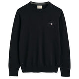 GANT Sudadera clásica de algodón con Cuello en C para Hombre, Negro, 3XL