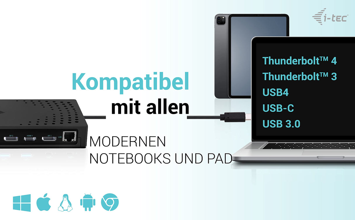 Hub USB i-Tec CATRIPLE4KDOCKPD2
