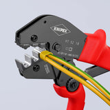 Knipex Alicate para crimpar terminales también para trabajar a dos manos bruñido, recubiertos de plástico antideslizante 250 mm 97 52 18