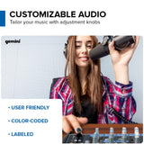 Gemini Sound GEM-12USB Mezclador analógico de 12 canales compactos que incluye 4 canales de micrófono, EQ de 3 bandas, reproducción USB de la memoria USB y Streaming Bluetooth