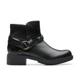 Clarks Hearth Kaylie, Botas de Moda Mujer, Black Leather, 40 EU