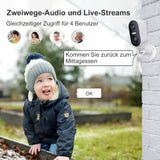 ARENTI Cámara inalámbrica de Seguridad al Aire Libre con Panel Solar, cámara con batería, IP65 Impermeable, Audio de 2 vías, Compatible con Alexa, Google,White