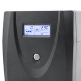 CoolBox GUARDIAN3 SAI 1200VA Sistema de Alimentación Ininterrumpida UPS 1200A/720W con Pantalla LCD, Alarmas Indicadoras, 4 Tomas Schuko 1 Puerto USB, 2 Puertos RJ-45 (In & out), Software de Control