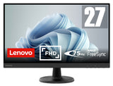 Lenovo D27-45 - Monitor 27" FullHD (VA, 75Hz, 4ms, HDMI, VGA, Cable HDMI, FreeSync) Ajuste de inclinación - Negro