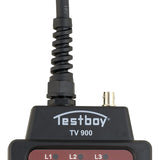 Testboy TV 900 Adaptador para la comprobación de Estaciones de Carga para Coches eléctricos, Enchufe Tipo 2 (conexión para un comprobador de instalaciónes o un multímetro), Negro/Rojo