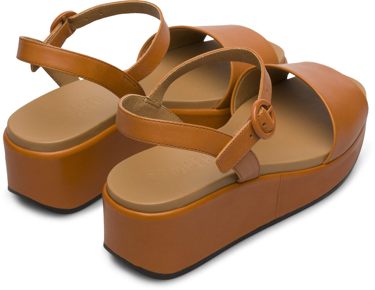 Camper Misia-K200564, Sandalia con Pulsera Mujer, Marrón (Brown 026), 36 EU