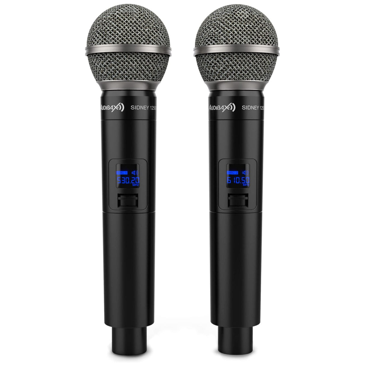 Audibax Sidney 1250 A Micrófono Doble Mano Profesional UHF Frecuencia A + Maleta