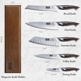 HOSHANHO Juego de Cuchillos de Cocina de 6 Piezas, Juego de Cuchillos de Chef Profesional, set de cuchillos de cocina de Acero Inoxidable con portacuchillas magnético