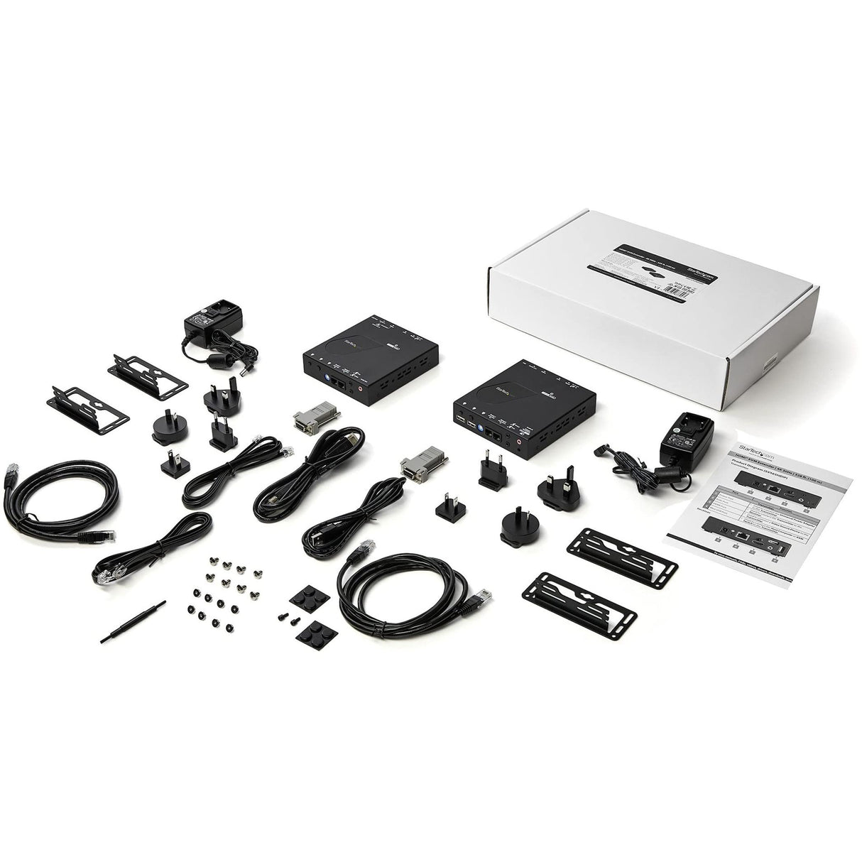 StarTech.com Extensor KVM HDMI por LAN - 4K 30Hz - Alargador de Vídeo por Ethernet CAT6 IP con USB, Negro