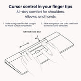 Contour Design SliderMouse Pro Ratón ergonómico Oficina para Reducir la tensión en muñeca, Hombro y el antebrazo, Diseñado para la productividad Plug & Play PC Escritorio Mac - Inalámbrico - Avanzado