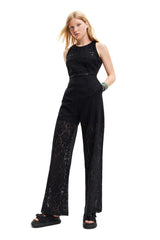 Desigual Pant_Lua 2000 Pantalones Informales, Negro, L para Mujer