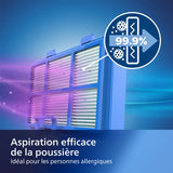 Philips Performer Compact Serie 3000 Aspirador con Bolsa - 900 W, con Filtro Allergy, Alcance de 9 m (XD3110/09) Azul