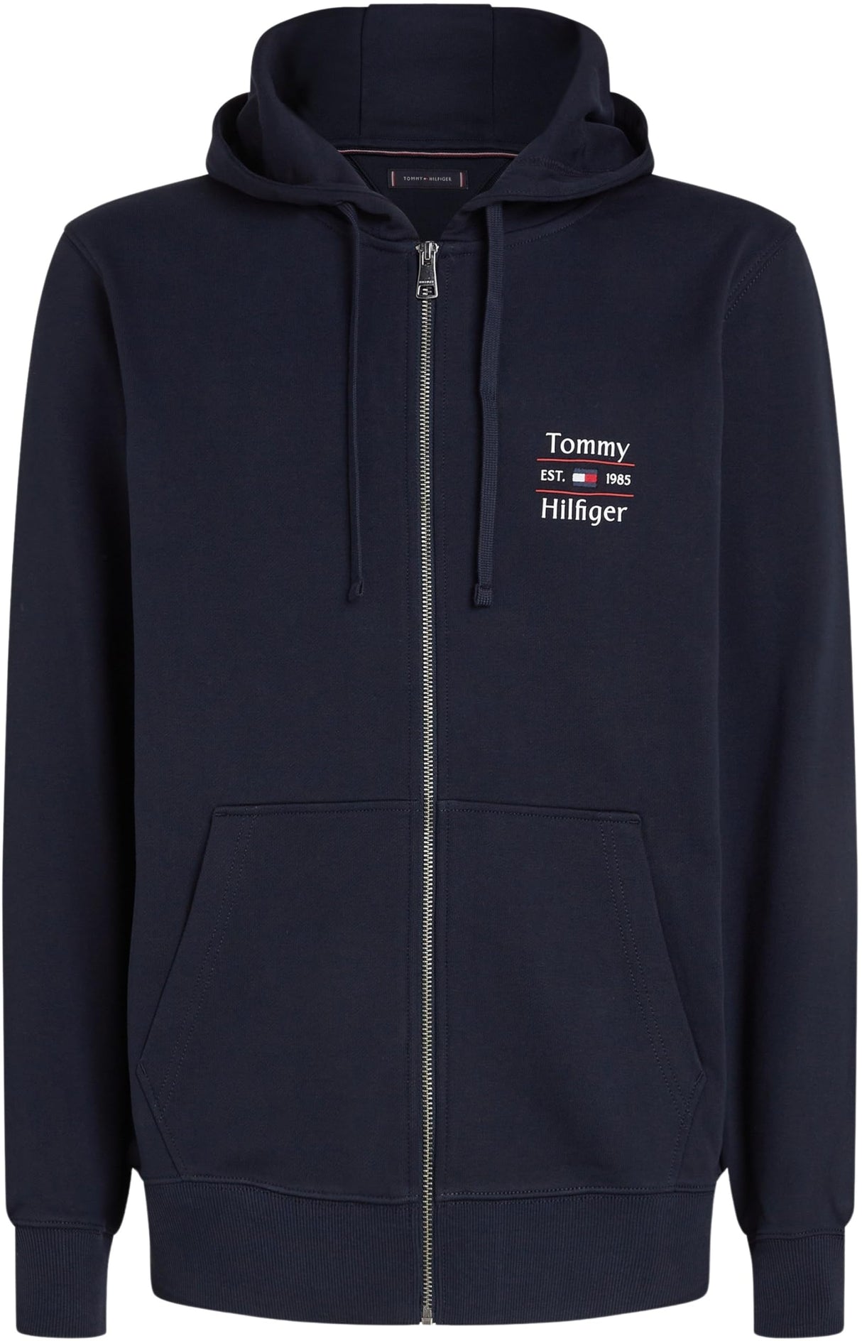 Tommy Hilfiger Hoodie con Cremallera Hombre Stack con Capucha, Azul (Desert Sky), M