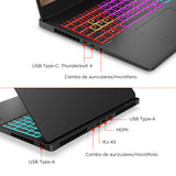 HP OMEN MAX - Ordenador Portátil Gaming de 16" OLED 240Hz (Ultra 7-255HX, 32GB RAM, 1 TB, NVIDIA GeForce RTX 5060 8GB, FreeDos) Negro - Teclado QWERTY Español
