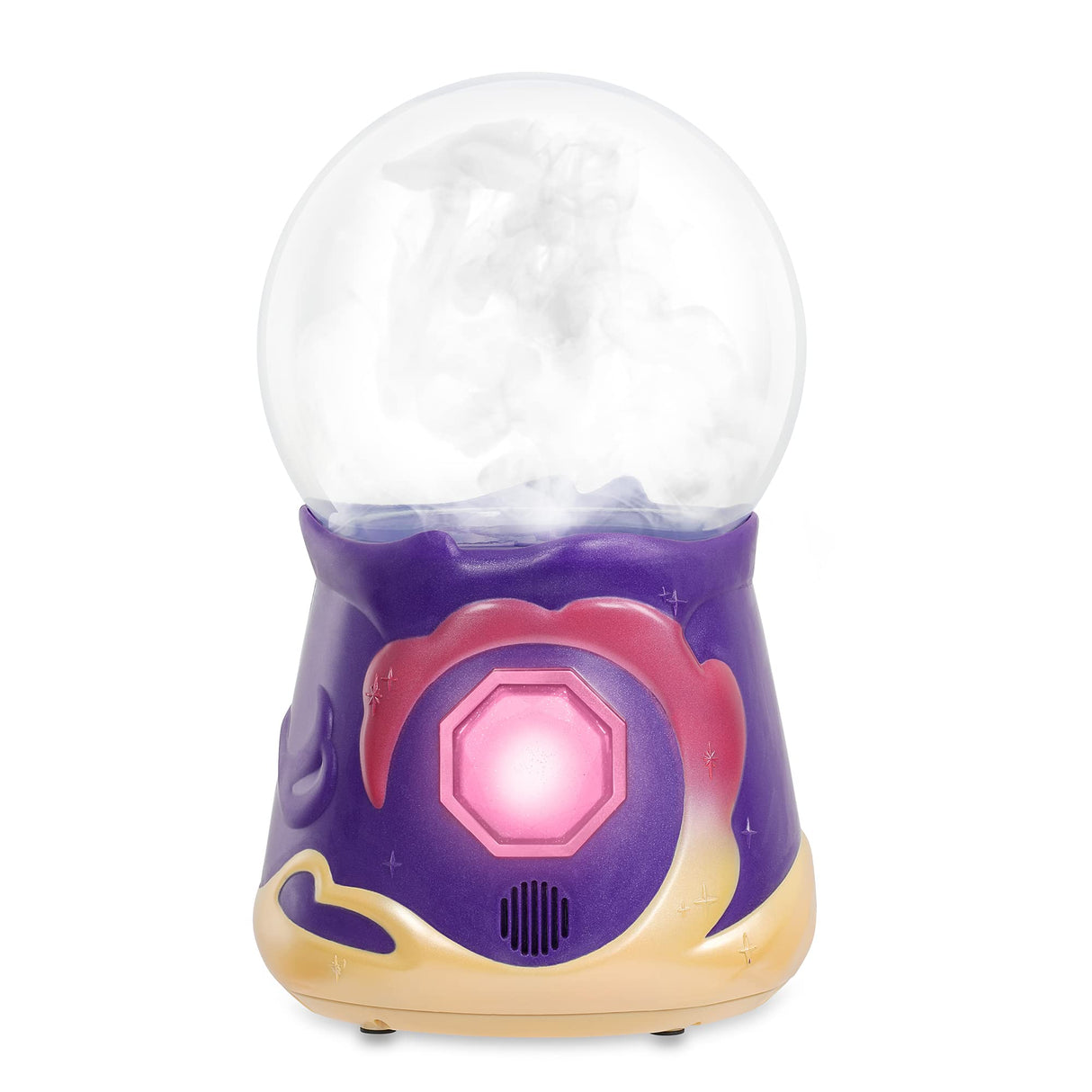 Magic Mixies My Crystal Ball Pink, Juguete Interactivo de Magia, Bola de Cristal mágica con Luces, Efectos y Sonidos, y un muñeco de Peluche Suave para cuidar, con Accesorios, Famosa (MGX05000)