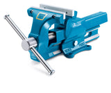 Tornillo de banco de Heuer, con mordazas reversibles e intercambiables, dentadas y lisas, 4661837