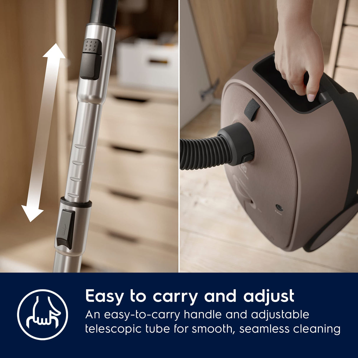 Electrolux EB61 C3 WBL Aspirador Trineo con Bolsa, Marrón Avellana