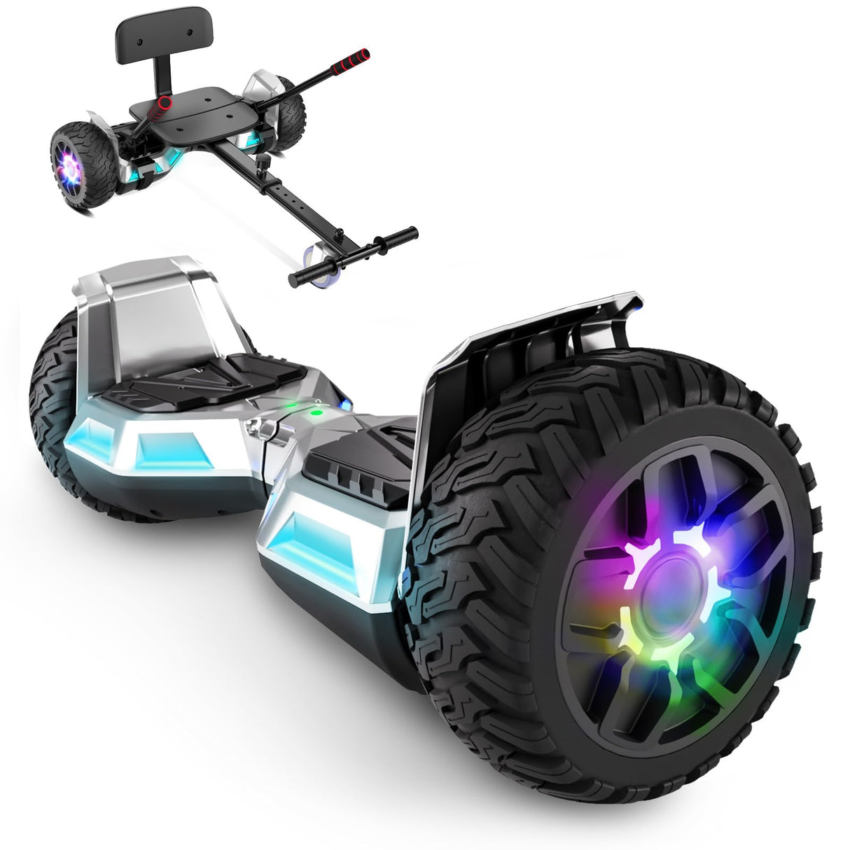 SISIGAD Hoverboard SUV y Kart,con Bluetooth, Hoverboards Todo Terreno 8.5" Hummer, Mejor Regalo para Niños