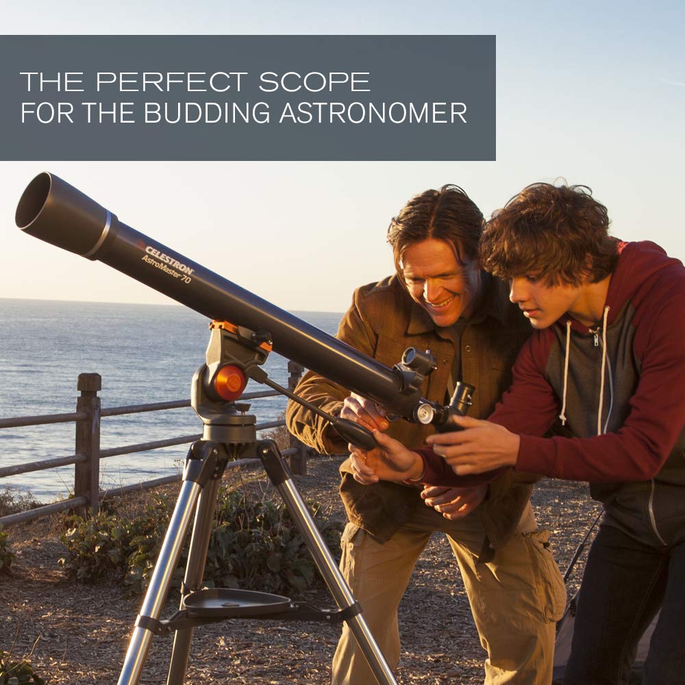 Celestron 21061 AstroMaster 70AZ: telescopio refractor, azul oscuro