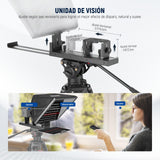 NEEWER Basic X16B Teleprompter Elevable Aleación Aluminio 16"" para iPad, Tableta Celular Cámara DSLR sin Ensamblaje, Remoto y APP Control, Compatible con iOS y Android, para Enseñar y Live Streaming