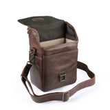 MegaGear MG1329 Para cámaras sin espejo, instantáneas y DSLR - Bolsa bandolera de cuero auténtico