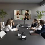 Maclean Soporte para TV sobre ruedas 37-70″ | Carrito móvil con 2 estantes ajustables en altura, estante para cámara VESA 600 × 400, gestión de cables | capacidad de carga 45 kg | acero negro | MC‑113
