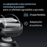 Braun Afeitadora Eléctrica Hombre Series 6, Máquina De Afeitar En Seco Y En Mojado, 2 Modos De Afeitado, 60 Min De Uso, +2 Accesorios De Rasurado, Centro De Limpieza,Estuche De Viaje, 62-S7650CC,Plata