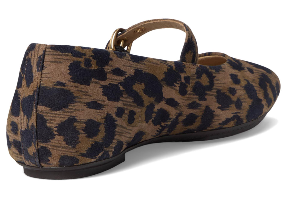 Fitflop Delicato Leopard Suede Mary Janes, Zapatos Planos Jane Mujer, Mezcla de Chocolate, 39 EU Estrecho