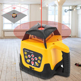VEVOR Nivel Láser Auto-Nivelación Rango de 500 m Nivel de Láser Rojo ± 5 Grados Nivel Láser Giratorio Nivel de Láser Impermeable Trabajo Continuo 25 Horas para Trabajo, Construcción, Decoración, Hogar