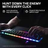 HyperX Alloy Origins 60 – Teclado mecánico para juegos - Formato ultracompacto al 60 % – Tecla HyperX Aqua (táctil) - Cubiertas de PBT de doble capa de las teclas - Retroiluminación LED RGB
