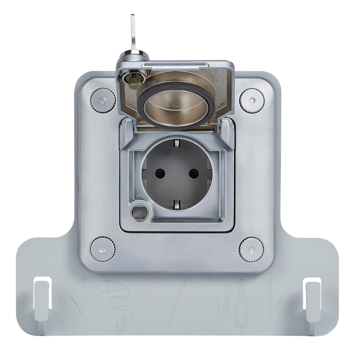 Toma de empotrarrecarga vehiculo electrico Legrand 077857 2P+TT Green UP 3.2 kVA
