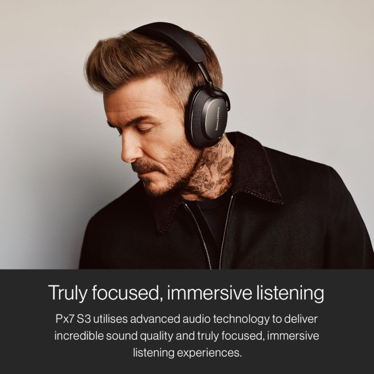 Bowers & Wilkins Px7 S3 Auriculares Over-Ear Bluetooth, Cancelación de Ruido, Sonido Hi-Res, aptX Lossless, 30h Reproducción, 8 Micrófonos, Carga Rápida - Blanco Canvas