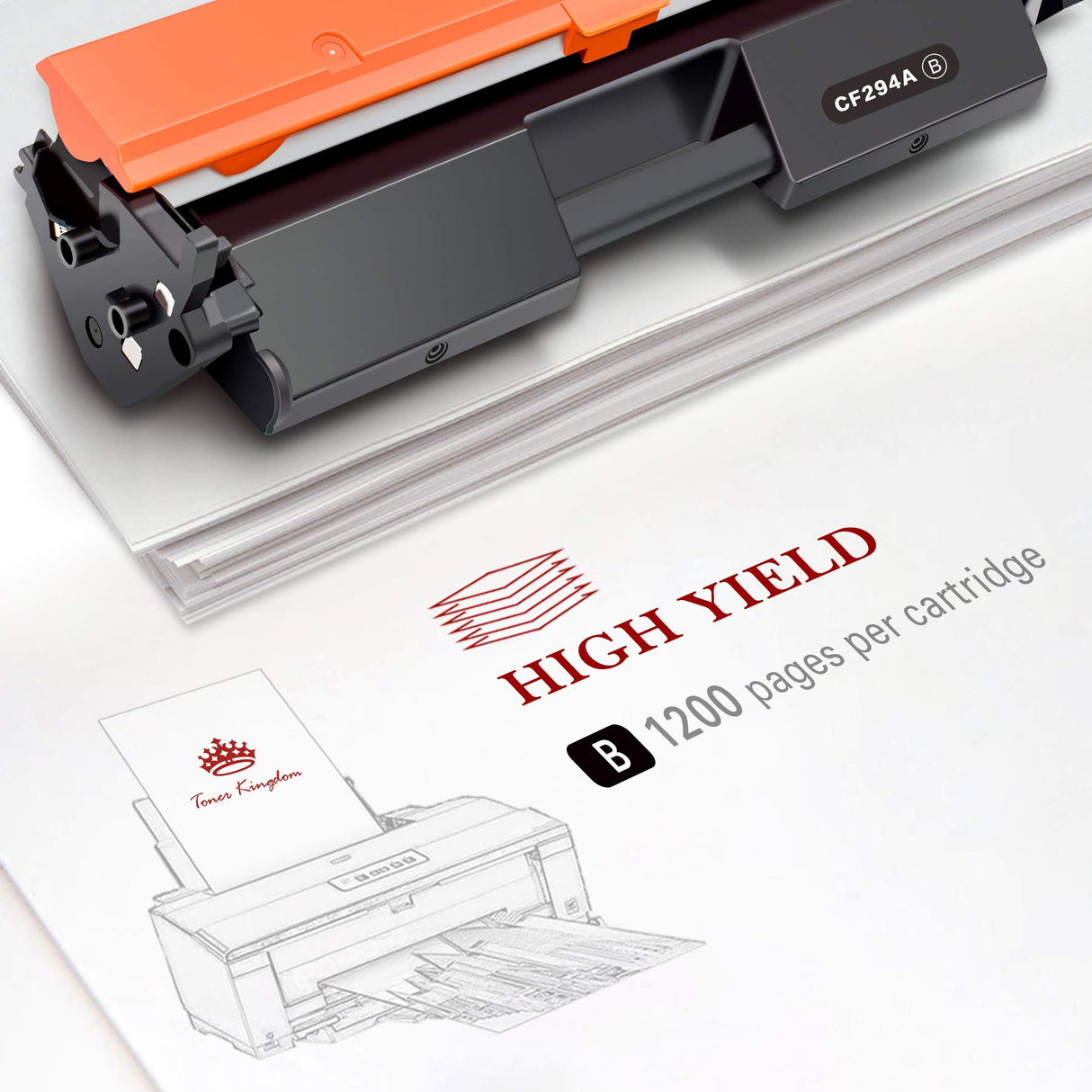 Toner Kingdom CF294A Toner Compatible HP 94A 94X CF294X para Laserjet Pro MFP M148dw M148fdw M148 Laserjet Pro M118dw M118 (Negro, 1-Pack)