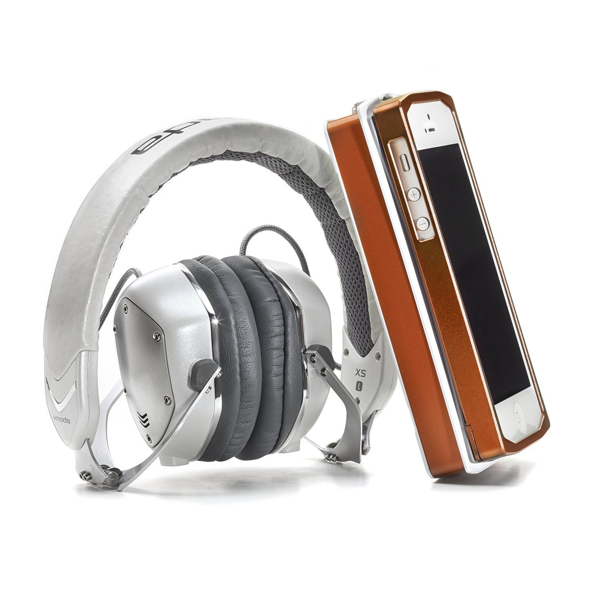 V-MODA XS-U-WSILVER - Auriculares de Diadema Cerrados (reducción de Ruido), Blanco y Plateado