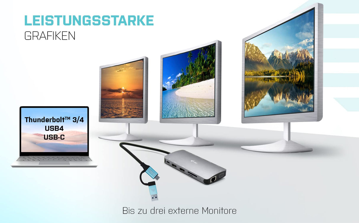 Hub USB i-Tec CANANOTDOCKPD Plateado